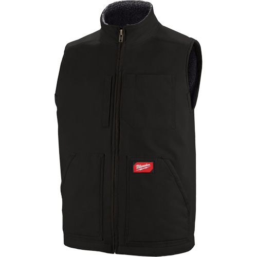 Heavy-Duty Sherpa-Lined Vest, Men's, Small, Black Duraquip Inc