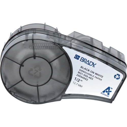 Water Soluble Labels with Ribbon, Black Duraquip Inc