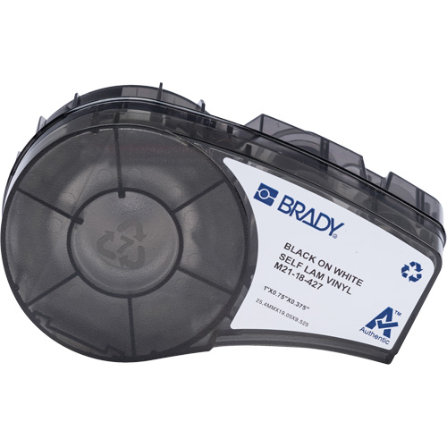 &eacute;tiquettes enveloppantes autoplastifiantes avec ruban, Noir Duraquip Inc