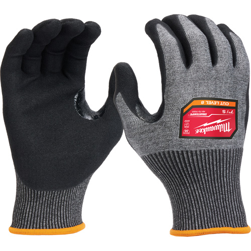 High-Dexterity Dipped Gloves, Size Small, 18 Gauge, Nitrile Coated, Nylon/Polyethylene/Tungsten Shell, ASTM ANSI Level A8/EN 388 Level F Duraquip Inc