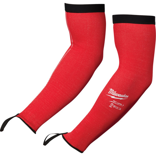 Protective Sleeves, Polyethylene, 16", ANSI/ISEA 105 Level 3/EN 388 Level 3/EN 388 Level C, Red Duraquip Inc