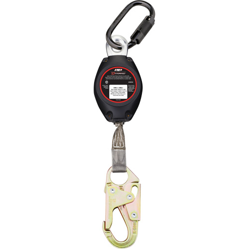 Dynamic Small Snap Hook Self-Retracting Lifeline, 7', Polyester, Swivel Duraquip Inc