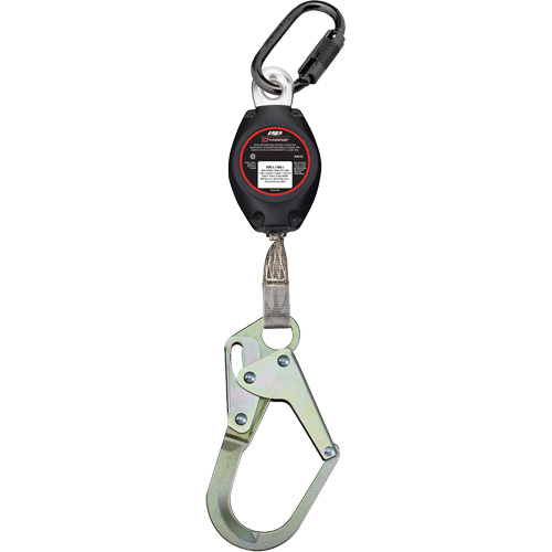 Dynamic Medium Snap Hook Self-Retracting Lifeline, 7', Polyester, Swivel Duraquip Inc