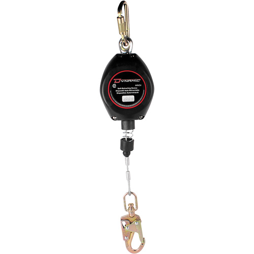 Dynamic Self-Retracting Lifeline, 20', Galvanized Steel, Swivel Duraquip Inc