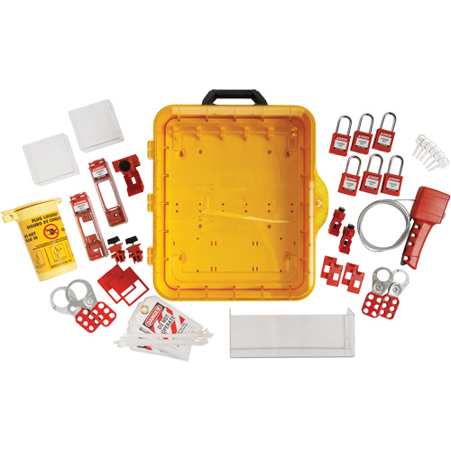 Station de cadenassage &eacute;lectrique avec cadenas de s&eacute;curit&eacute; en nylon utilisant des cl&eacute;s diff&eacute;rentes, Cadenas Plastique, Capacit&eacute; de 60, Cadenas Compris Duraquip Inc