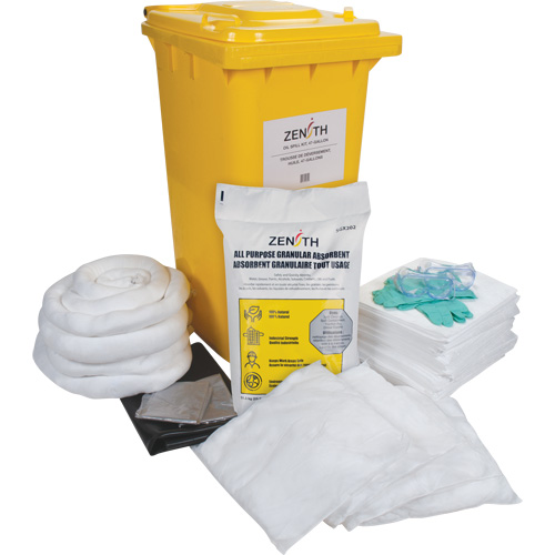 Premium Spill Kit, Oil Only, Bin, 63 US gal. Absorbancy Duraquip Inc