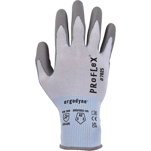 Gants r&eacute;sistant &agrave; la coupe Proflex 7025, Taille Petit, Calibre 18, Rev&ecirc;tement Polyur&eacute;thane, Enveloppe en Nylon/PEHP/Spandex, ASTM ANSI niveau A2/EN 388 niveau B Duraquip Inc