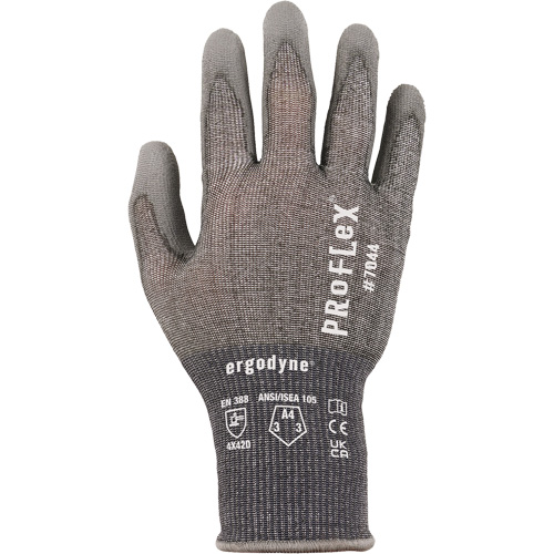 Gants r&eacute;sistant &agrave; la coupe Proflex 7025, Taille Petit, Calibre 18, Rev&ecirc;tement Polyur&eacute;thane, Enveloppe en Nylon/PEHP/Spandex, ASTM ANSI niveau A2/EN 388 niveau B Duraquip Inc