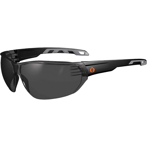Lunettes de s&eacute;curit&eacute; sans monture Skullerz VALI, Lentille Fum&eacute;e, Antibu&eacute;e/Anti-&eacute;gratignures, ANSI Z87+/R&eacute;pond ou surpasse la norme CSA Z94.3 Duraquip Inc