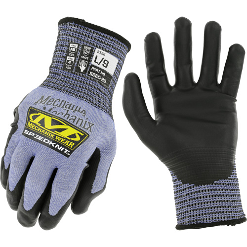 Speedknit S2EC33 Cut-Resistant Gloves, Size Small/7, 18 Gauge, Urethane Coated, HPPE/Tungsten Shell, ASTM ANSI Level A5/EN 388 Level D Duraquip Inc