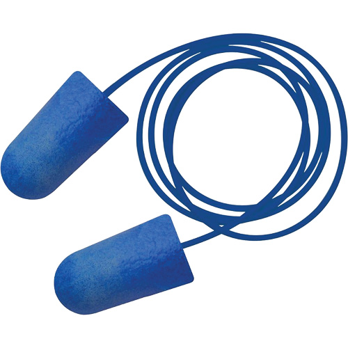 Bouchons d'oreilles biosourc&eacute;s d&eacute;tectables par le m&eacute;tal Food Pro Bullet BioSoft, Avec cordon, Taille unique, Vrac - Boîte, NRR dB 32 Duraquip Inc