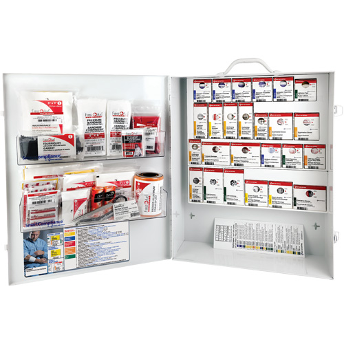 SmartCompliance&reg;  First Aid Cabinet, Meets CSA Z1220-17 Type 3 High-Risk Environment, Medium (26-50 Workers) Duraquip Inc