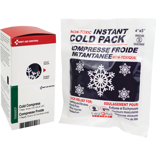 Recharge de compresses instantan&eacute;es SmartCompliance, Froid, Utilisation unique, 4" x 5" Duraquip Inc