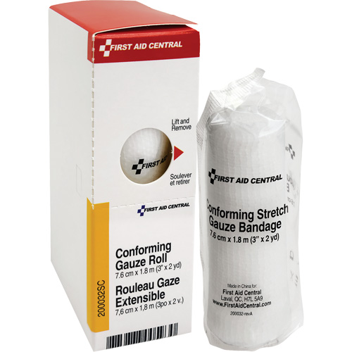 Recharge de bandage en gaze &eacute;tirable et conforme SmartCompliance, Rouleau, 6' lo x 3" la, St&eacute;rile, Dispositif m&eacute;dical Classe 1 Duraquip Inc