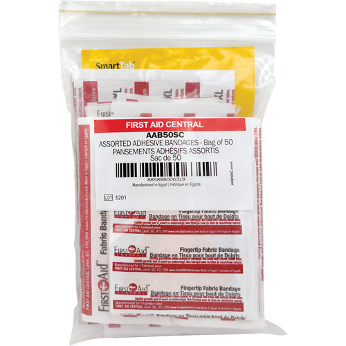 SmartCompliance&reg; Refill Adhesive Bandages, Assorted, Fabric/Plastic, Non-Sterile Duraquip Inc
