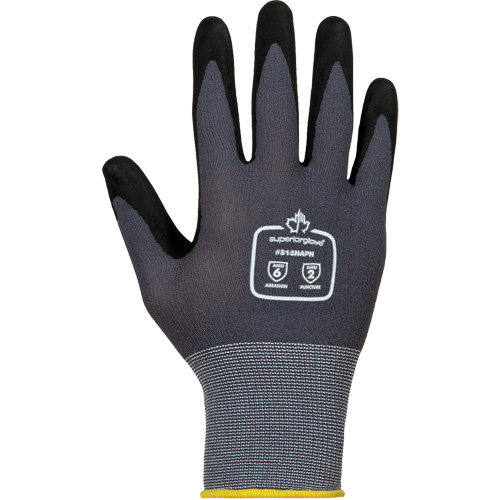 Dexterity&reg; High-Abrasion Gloves, 2X-Small/5, Foam Nitrile Coating, 15 Gauge, Nylon/Cotton Shell Duraquip Inc