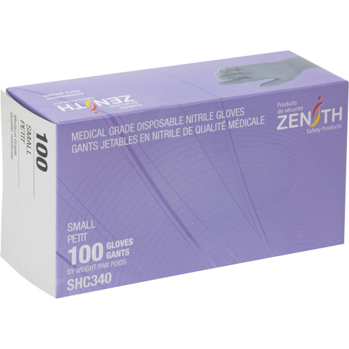 Medical Grade Disposable Gloves, Small, Nitrile, 6-mil, Powder-Free, Black, Class 2 Duraquip Inc