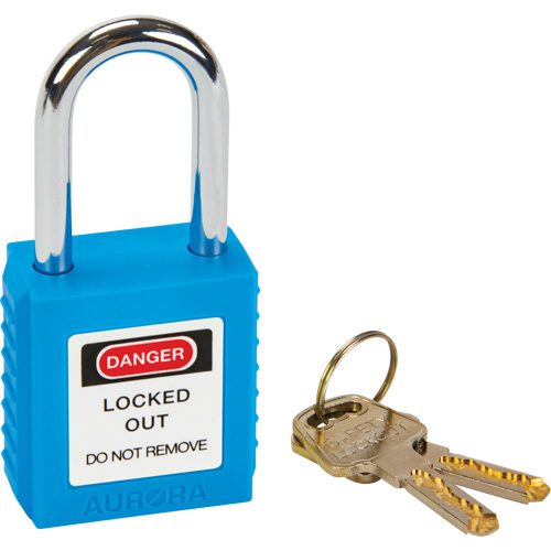 Lock for Lockouts, Safety Padlock, Keyed Different, Thermoplastic, 1-1/2" Width Duraquip Inc