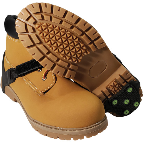 Icetred Heel Traction Device, Rubber/Tungsten Carbide, Stud Traction, One Size Duraquip Inc