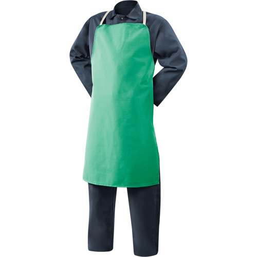 Weldlite Fire-Resistant Cotton Apron, Bib, 36" L, Green Duraquip Inc