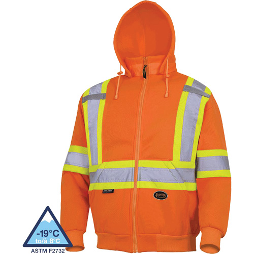 6924 Chandail &agrave; capuche, Petit, Orange haute visibilit&eacute; Duraquip Inc