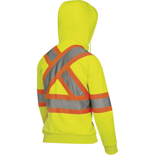 6925W Women's Zip Style Hoodie, X-Small, High Visibility Yellow Duraquip Inc