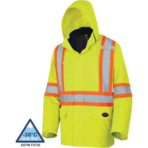 5633 Manteau 3 en 1 The Rock, Jaune lime haute visibilit&eacute;, T-petit Duraquip Inc
