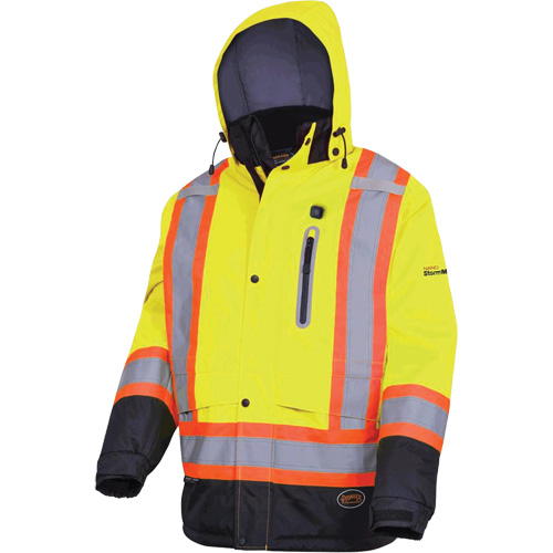 5408 Veste imperm&eacute;able &agrave; isolation thermique, Hommes, Petit, Jaune lime haute visibilit&eacute; Duraquip Inc