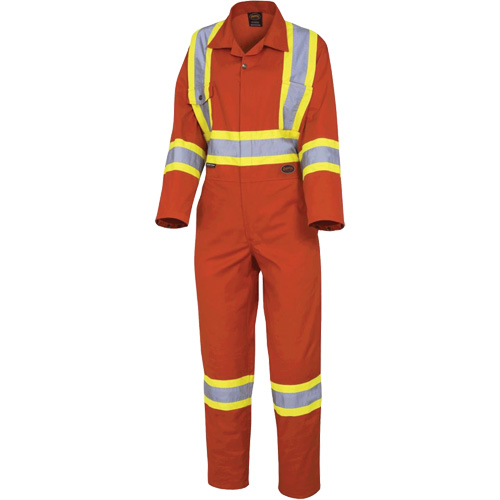 5514W Women's Safety Coveralls, X-Small, High Visibility Orange Duraquip Inc