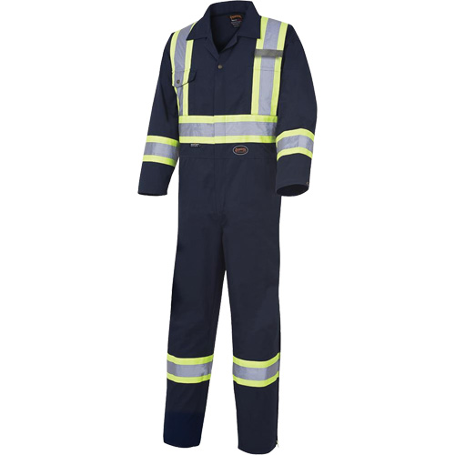 516T Coveralls, 40 (Tall), Navy Blue Duraquip Inc