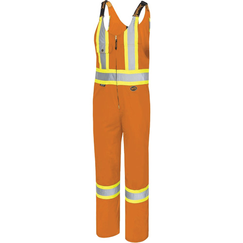6617T Salopettes, Polyester, 40, Orange haute visibilit&eacute; Duraquip Inc