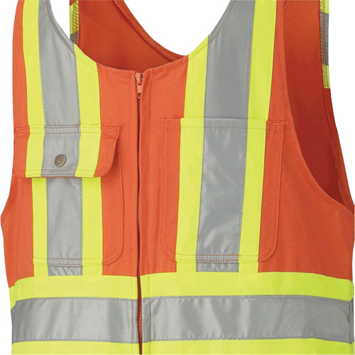 6617Z Combinaisons de s&eacute;curit&eacute; avec fermetures &agrave; glissi&egrave;re aux jambes, Poly-coton, 36, Orange haute visibilit&eacute; Duraquip Inc