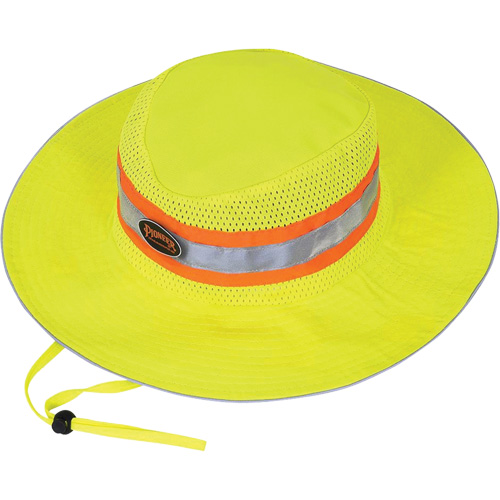 279 Chapeau de garde forestier avec sangle, Jaune lime haute visibilit&eacute;, Polyester Duraquip Inc