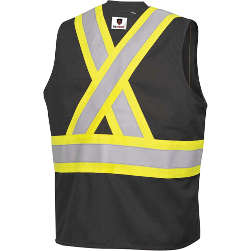 7729 FR-Tech&reg; Flame-Resistant Arc Safety Vest, Small, Black, 10 cal/cm² Duraquip Inc