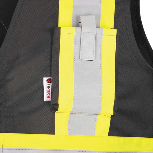 7729 FR-Tech&reg; Flame-Resistant Arc Safety Vest, Small, Black, 10 cal/cm² Duraquip Inc