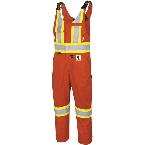 7712 FR-Tech&reg; Flame-Resistant Overalls, Small, High Visibility Orange Duraquip Inc