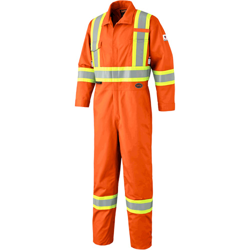 7705T Combinaison ignifuge FR-Tech avec fermetures &agrave; glissi&egrave;re aux jambes, Taille 40 (grand taille), Orange haute visibilit&eacute;, 9,7 cal/cm² Duraquip Inc