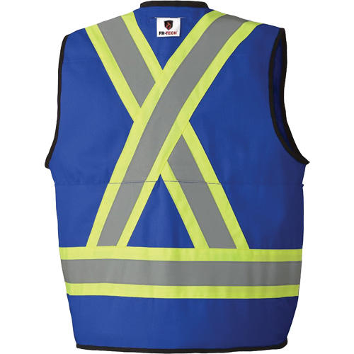 7733 FR-Tech&reg; Flame-Resistant Arc Surveyor's Vest, Small, Royal Blue, 9.7 cal/cm² Duraquip Inc