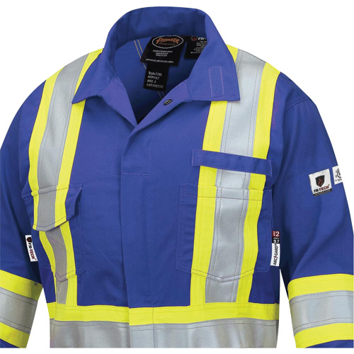 7704W FR-Tech&reg; Women's FR/Arc-Rated Coveralls, Size X-Small, Royal Blue, 10 cal/cm² Duraquip Inc