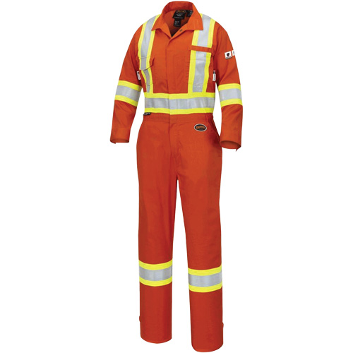 7702W FR-Tech&reg; Women's FR/Arc-Rated Coveralls, Size X-Small, High Visibility Orange, 10 cal/cm² Duraquip Inc