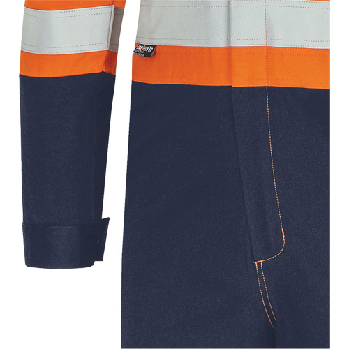 7702BB Combinaison de s&eacute;curit&eacute; FR-Tech 2 tons, Taille 36, Bleu marin/Orange, 10 cal/cm² Duraquip Inc
