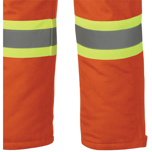 5534A Flame-Resistant Quilted Safety Overalls, Small, Orange Duraquip Inc