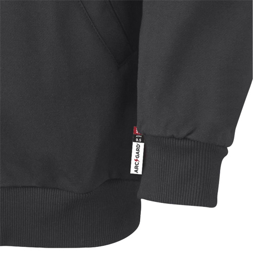 337 Flame-Resistant Zip Style Hoodie, Men's, X-Small, Black, 22 cal/cm² Duraquip Inc