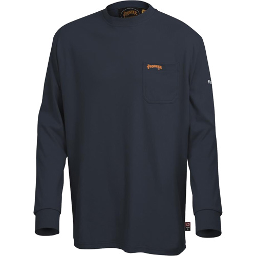 333 Flame-Resistant Long-Sleeved Shirt, Small, Navy Blue Duraquip Inc
