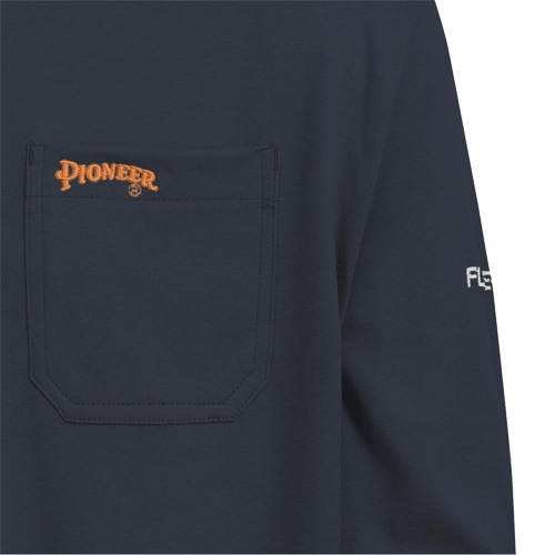 333 Flame-Resistant Long-Sleeved Shirt, Small, Navy Blue Duraquip Inc