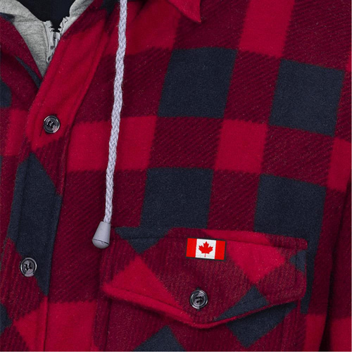 415RB Quilted Hooded Shirt, Men's, Small, Multi-Colour Duraquip Inc