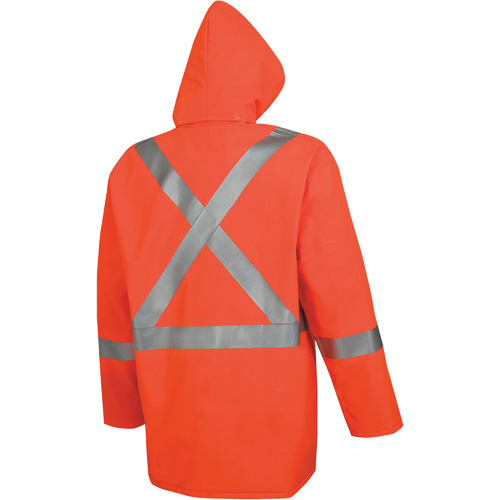 576J High-Visibility FR Rain Jacket, Small, High Visibility Orange Duraquip Inc