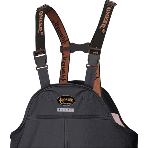 5895BK Flame-Resistant Waterproof Stretch Bib Pants, X-Small, Black Duraquip Inc