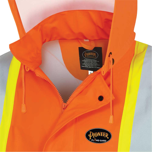 5892PKT High-Visibility FR Waterproof Safety Jacket, X-Small, High Visibility Orange Duraquip Inc