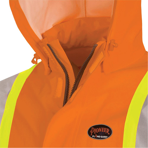5880 Manteau de pluie ignifuge et protection contre les &eacute;clats d'arc &eacute;lectrique, T-petit, Orange haute visibilit&eacute;, 10 cal/cm² Duraquip Inc